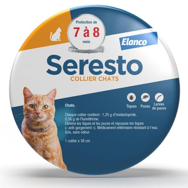 Elanco Seresto pour chat avec protection longue durée de 7 à 8 mois