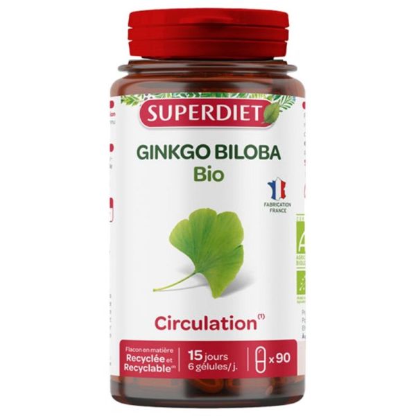 Superdiet Ginkgo Biloba Bio 90 gélules