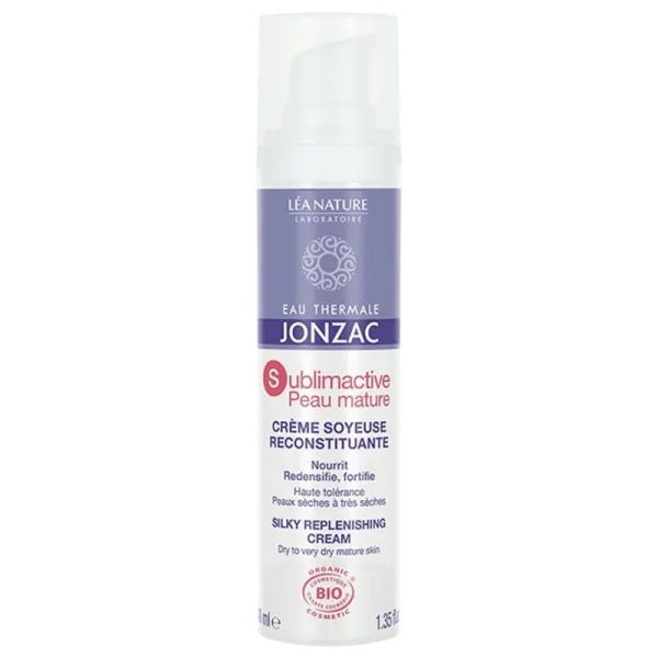 Eau de Jonzac Sublimactive Peau Mature Crème Soyeuse Reconstituante Bio 40 ml