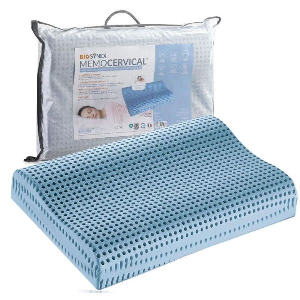 Biosynex MEMOCERVICAL oreiller ergonomique rectangulaire à mémoire de forme 40 x 60cm