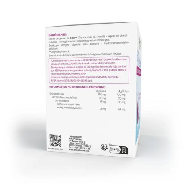 Arkopharma Phyto Soya isoflavones de soja 180 gélules
