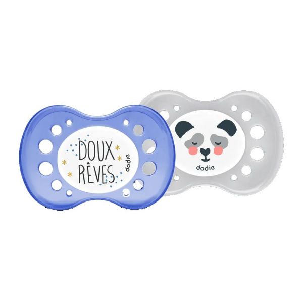 Dodie 2 sucettes anatomiques nuit 18m+