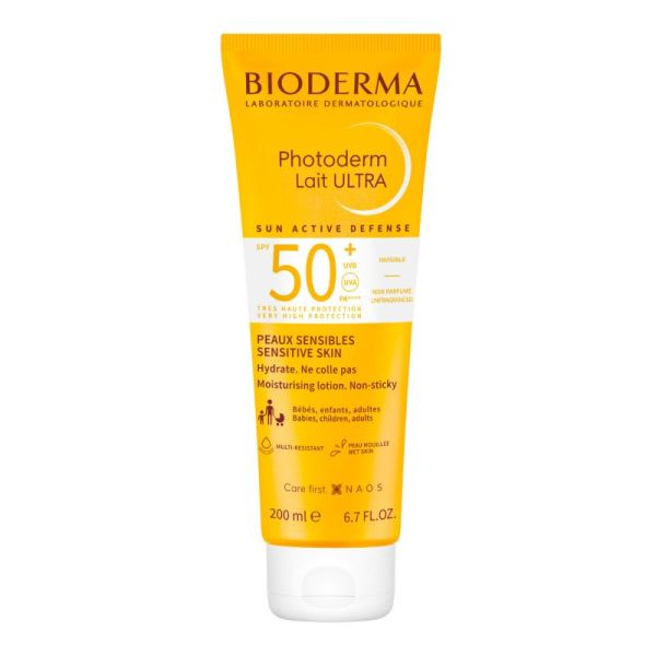 Bioderma Photoderm lait hydratant Ultra peaux sensibles SPF50+ 200ml