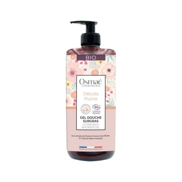 Gel douche surgras délicate pivoine Bio 1 litre