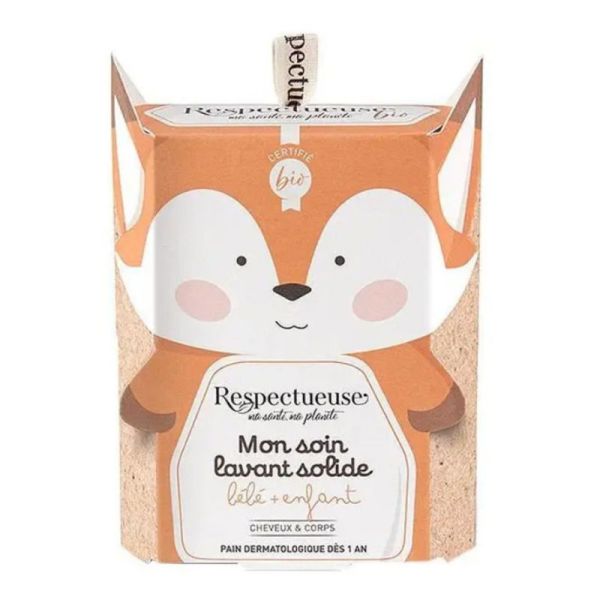 Respectueuse Mon soin lavant solide cheveux & corps bébé 75ml