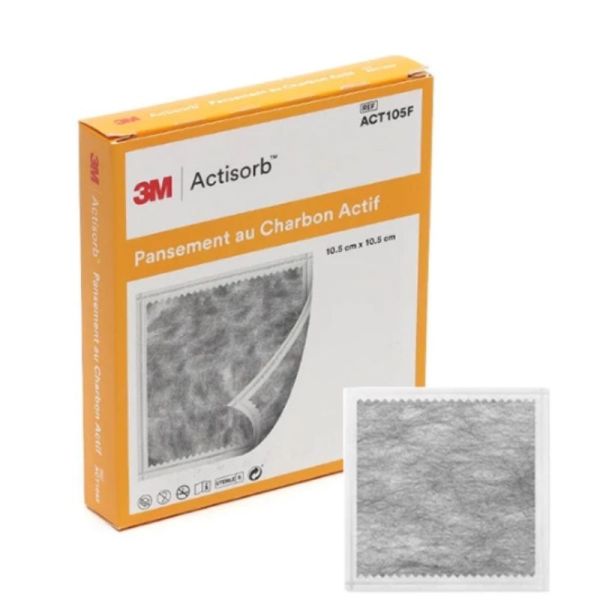 3M Actisorb pansements au charbon 10,5X10,5Cm Bt12