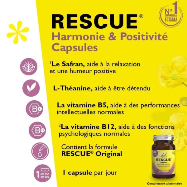 Bach Rescue harmonie et positivité 30 capsules