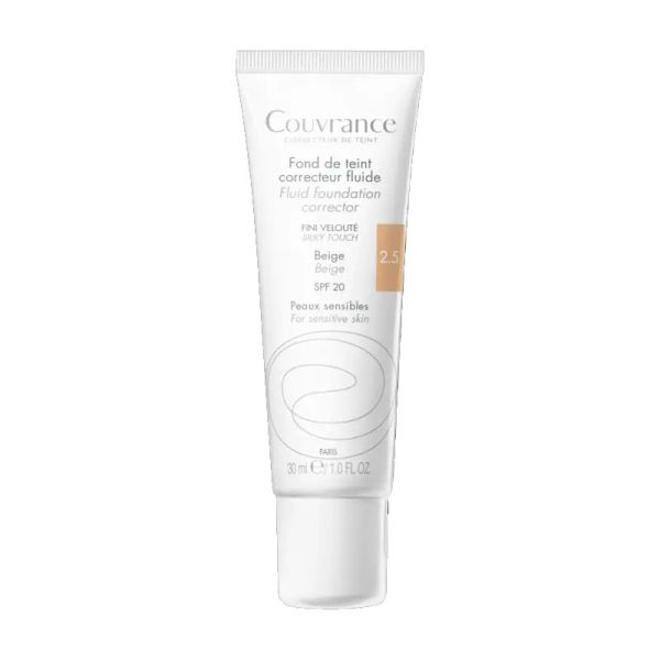 Couvrance Fond de Teint Correcteur Fluide Teinte 2.5 Beige SPF20 30 ml