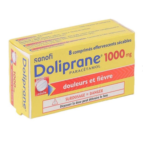 Doliprane 1000mg 8 effervescents