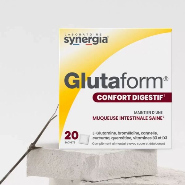 Synergia Glutaform confort digestif  Pêche  20 Sachets
