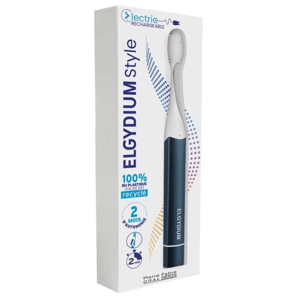 Elgydium Style Electric rechargeable brosse à dent électrique couleur Dark Denim