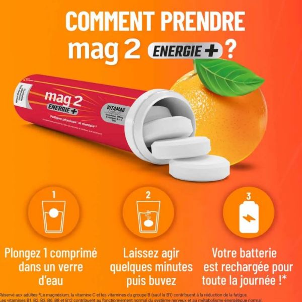 Mag 2 Énergie+ 30 comprimés effervescents