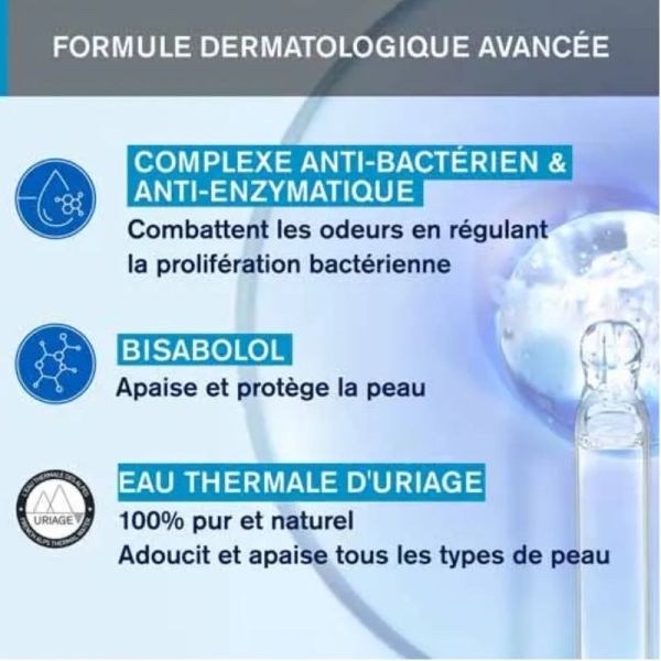 Uriage déodorant douceur peaux sensibles bille 50ml