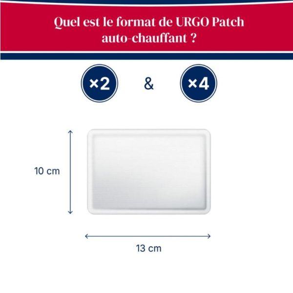 Urgo patch chauffant décontractant 8h 2 patchs
