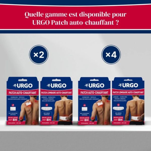 Urgo patch chauffant décontractant 8h 2 patchs