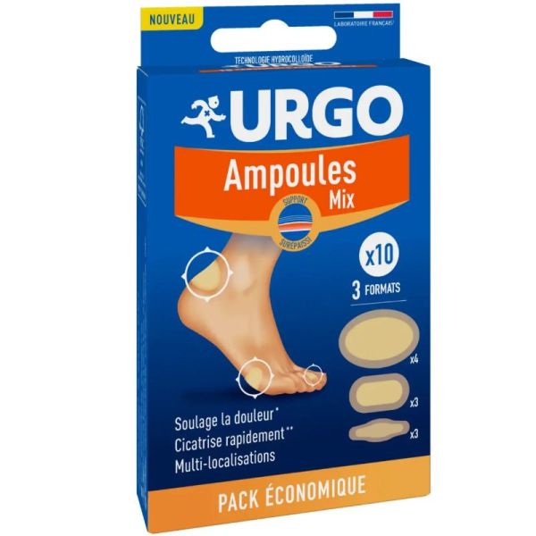 Urgo pansements ampoules Mix Assortiment 10 unités