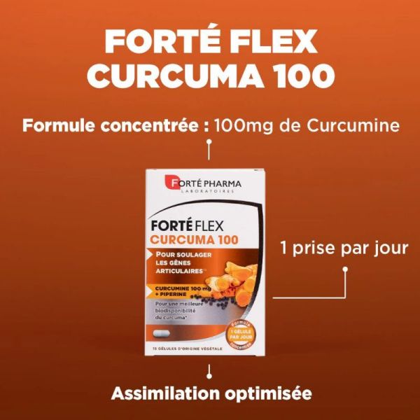 Forté Pharma FLEX Curcuma 100 15 Gélules