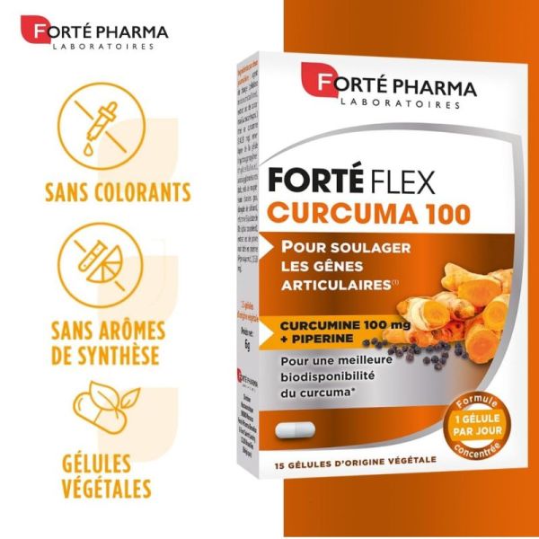 Forté Pharma FLEX Curcuma 100 15 Gélules