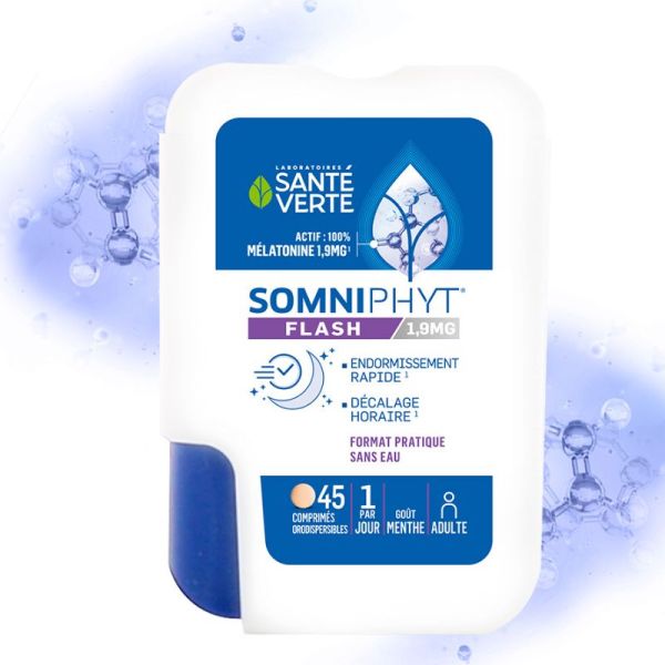 Sante Verte Somniphyt Flash 1.9mg goût menthe 45 comprimes