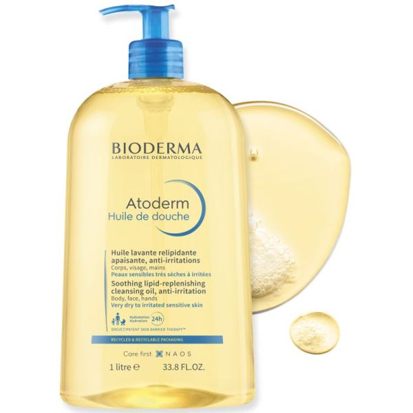 Bioderma Atoderm huile de douche 1 litre