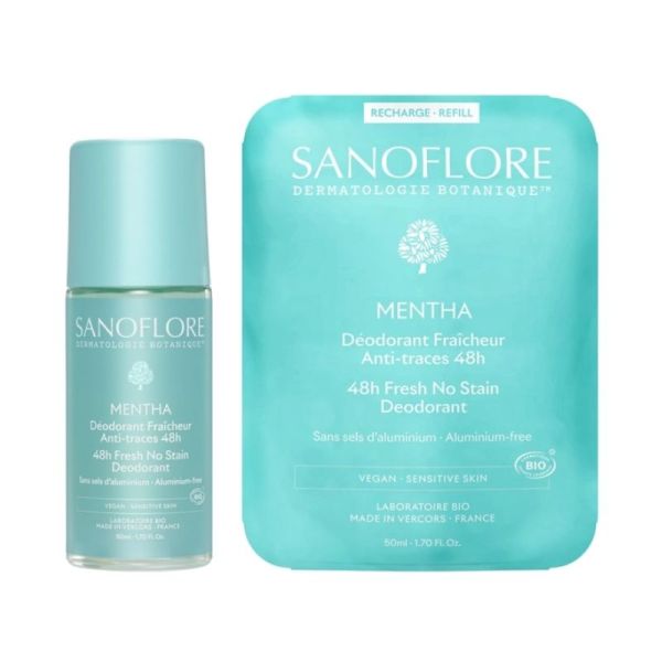 Sanoflore Recharge déodorant 48h Menthe 50ml