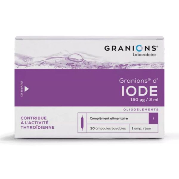 Granions Iode Oligoélément 30 ampoules buvables