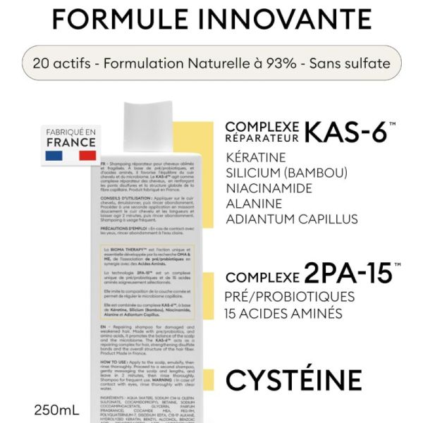 Oma & Me shampoing réparateur cheveux abîmés 250ml