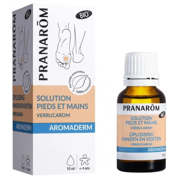 Pranarôm Aromaderm verrucarom lotion pieds et mains 10 ml