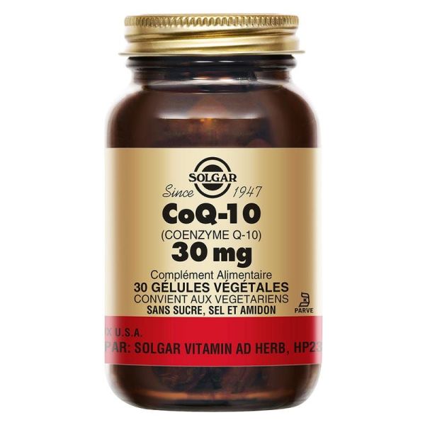 Solgar CoQ-10 30 mg 30 gélules végétales
