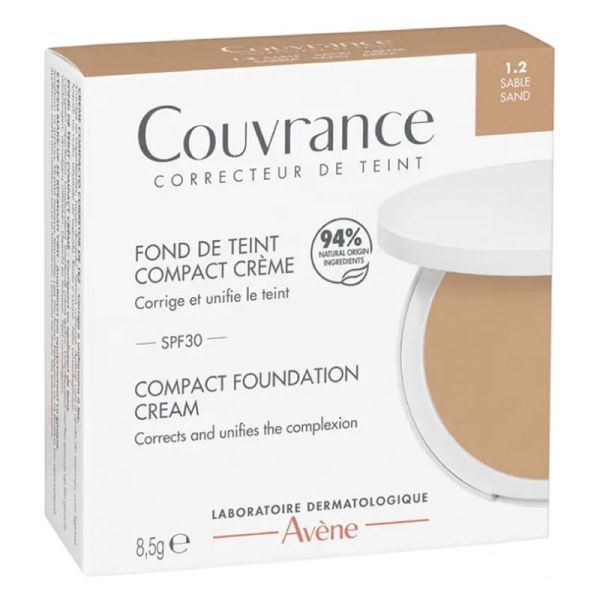 Couvrance Fond de Teint Compact Teinte 1.2 Sable SPF30 8,5 g
