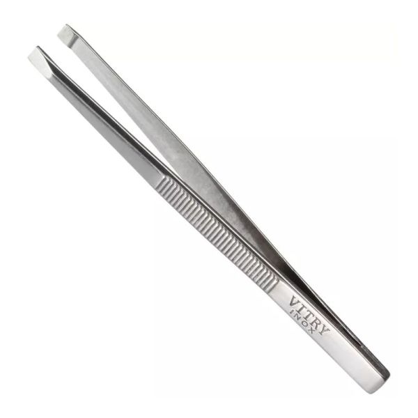 Vitry pince à épiler mors droits inox