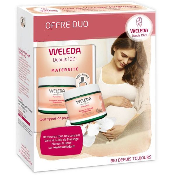 Weleda Maternité baume de massage vergetures 2x150ml