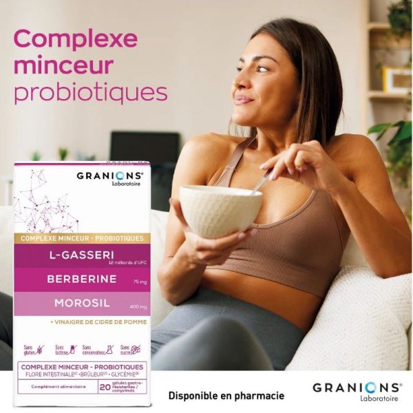 Granions complexe mycrobiote Morosil Berberine Gasseri 20 comprimés + 20 gélules