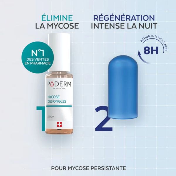 Poderm traitement intensif nuit mycose ongle 8ml