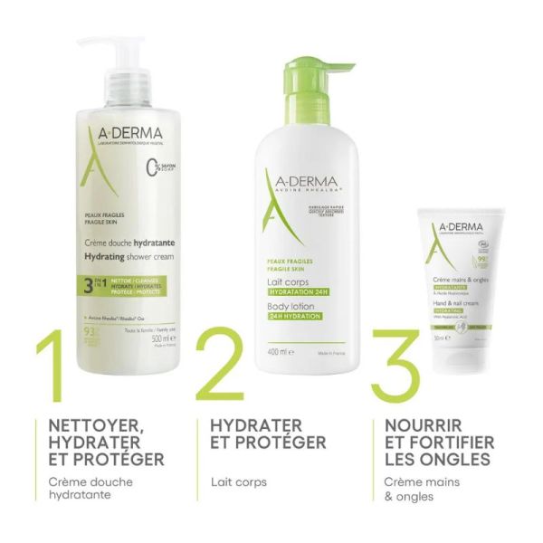 A-Derma Les Indispensables crème douche hydratante 3 en1 750ml
