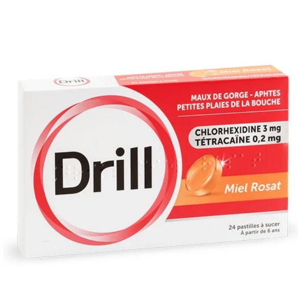 Drill miel rosat 24 pastilles