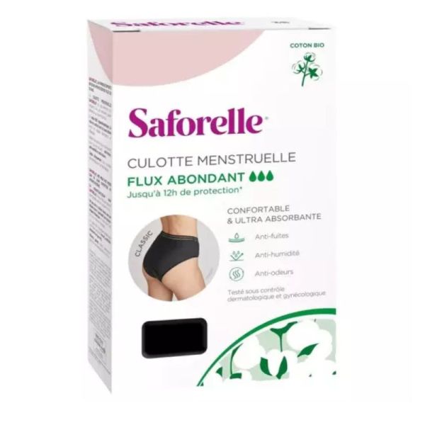 Saforelle Culotte menstruelle Classic Flux abondant Taille 34 36