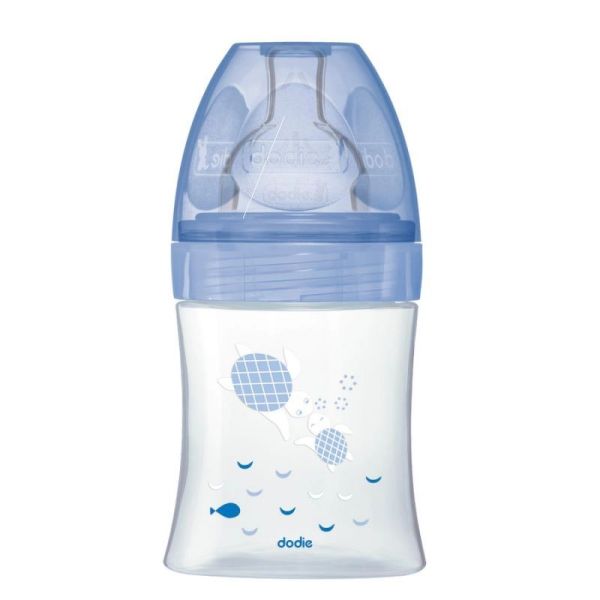 Dodie Biberon Sensation+ tortue débit 1 0-6 mois 150ml