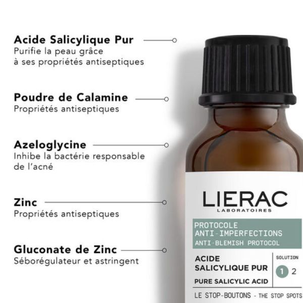 Lierac acide salicylique pur le stop boutons 15ml
