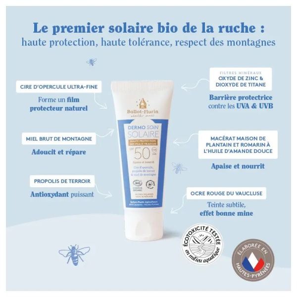 Ballot-Flurin dermo soin solaire SPF50 Bio 40g