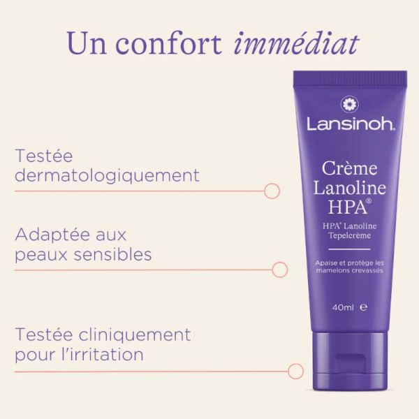 Lansinoh crème lanoline HPA pour mamelons 40ml