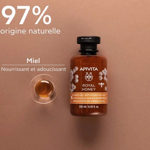 Apivita gel douche Royal Honey gel douche aux huiles essentielles 250ml