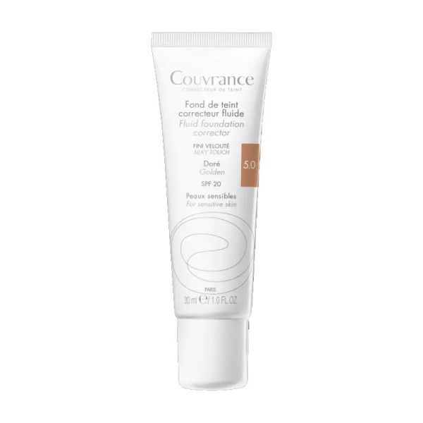 Couvrance Fond de Teint Correcteur Fluide Teinte 5.0 Doré SPF20 30 ml