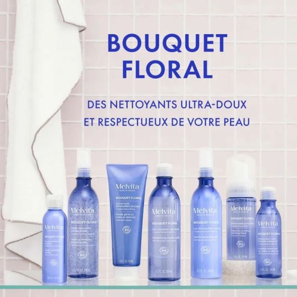 Melvita bouquet floral détox gelée démaquillante bio 200ml