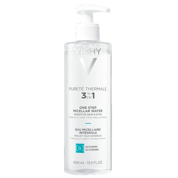 Vichy Pureté Thermale eau micellaire 3-en-1 démaquillante nettoyante 400 ml