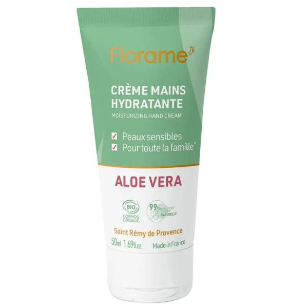 Florame crème mains hydratante Aloé Vera bio 50 ml
