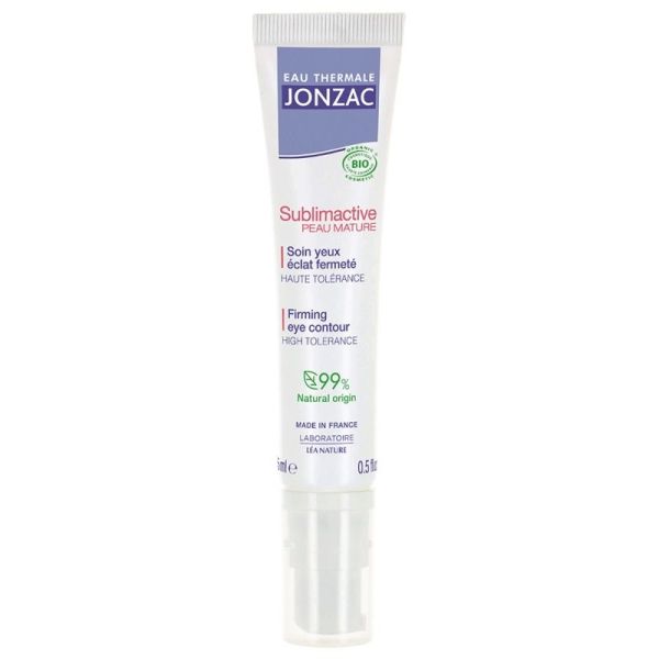 Eau Thermale Jonzac Sublimactive Peau Mature Soin Yeux Éclat Fermeté Bio 15 ml