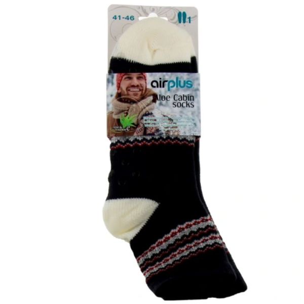 AirPlus Aloe Cabin Socks Chaussettes Hydratantes Hommes Men moose black 41-46