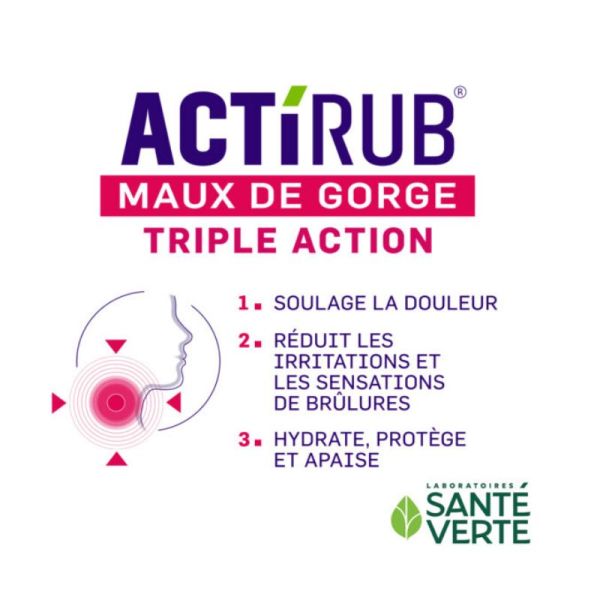 Sante Verte ActiRub gorge adoucit la gorge 15 pastilles