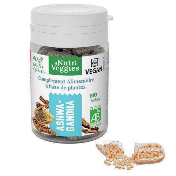 Nutriveggies Ashwangandha Bio 40 gélules végétales